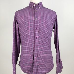 Banana Republic Mens Shirt M Purple Soft Wash